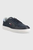 Шкіряні кросівки Tommy Jeans Tommy Jeans City Leather Cupsole колір синій