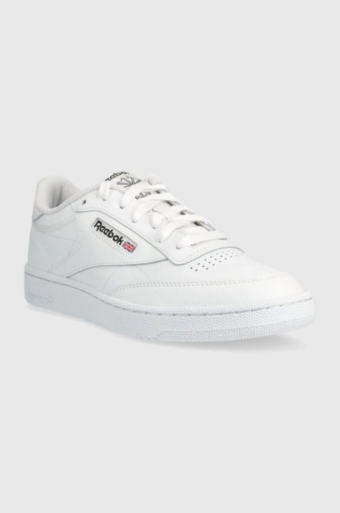Шкіряні кросівки Reebok Classic CLUB C 85 GZ1605 колір білий GZ1605-FTW/FT/BL фото 2