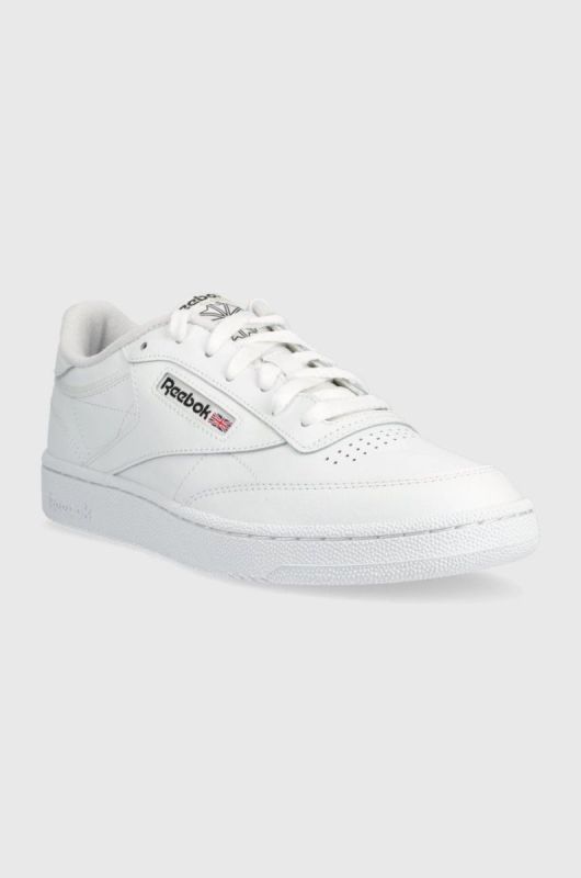 Шкіряні кросівки Reebok Classic CLUB C 85 GZ1605 колір білий GZ1605-FTW/FT/BL фото 2