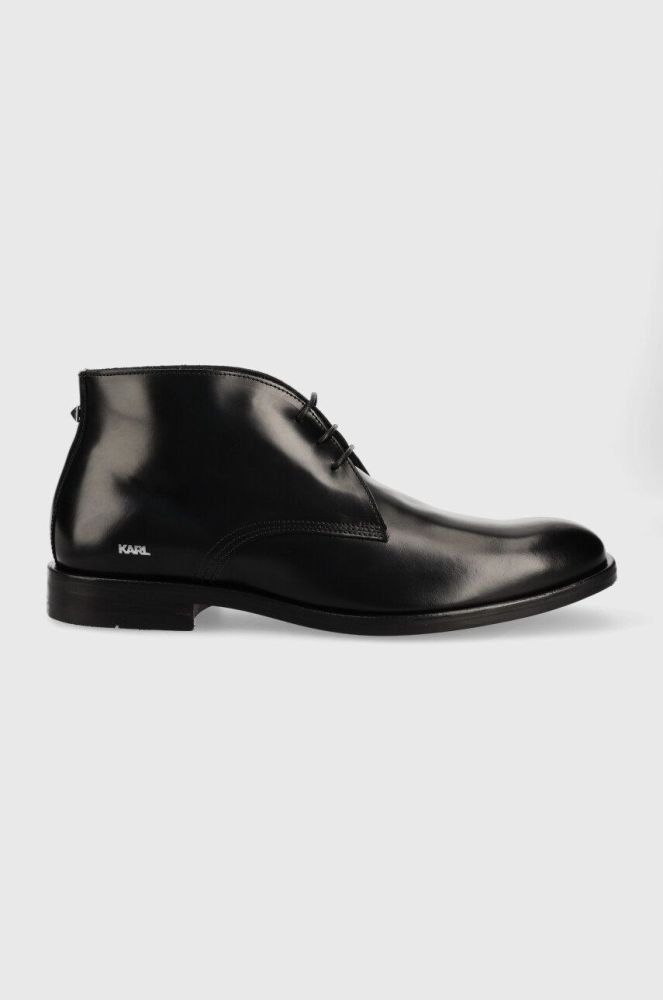 Шкіряні туфлі Karl Lagerfeld Urano Iv чоловічі колір чорний (2508217)