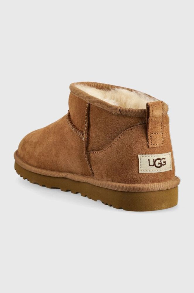 UGG Замшеві чоботи Classic Ultra Mini 1137391.CHE-CHE колір коричневий фото 3