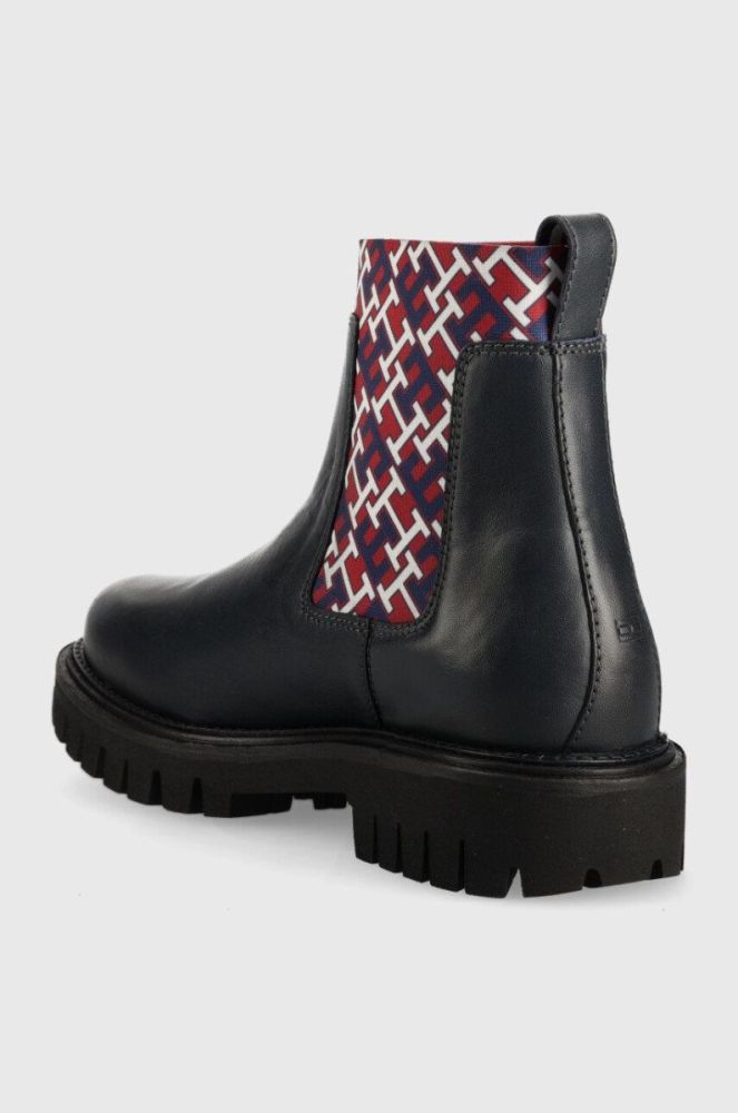 Шкіряні черевики Tommy Hilfiger чоловічі колір синій (2526232) фото 3