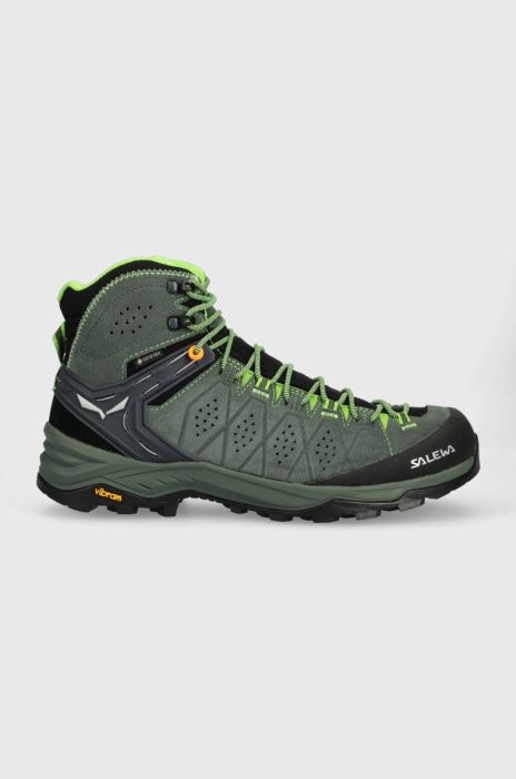 Черевики Salewa Alp Trainer 2 Mid GTX чоловічі колір зелений утеплене Черевики Salewa Alp Trainer 2 Mid GTX чоловічі колір зелений утеплене