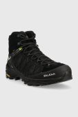 Черевики Salewa MS ALP TRAINER 2 MID GTX чоловічі колір чорний утеплене Черевики Salewa MS ALP TRAINER 2 MID GTX чоловічі колір чорний утеплене