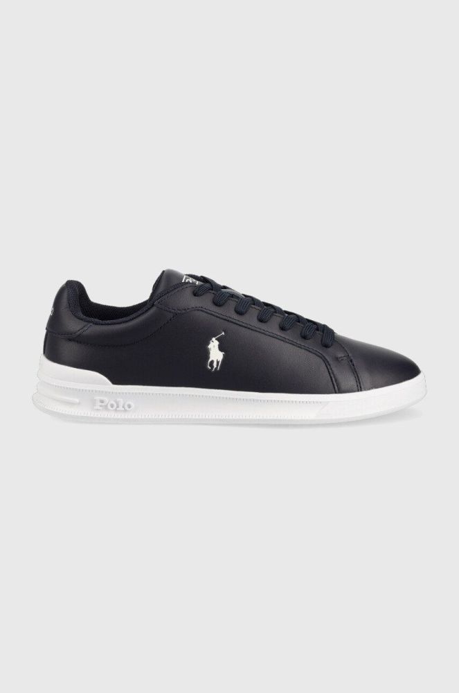 Шкіряні кросівки Polo Ralph Lauren Hrt Ct II колір синій 809845109008