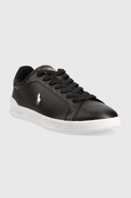 Шкіряні кросівки Polo Ralph Lauren Hrt Ct II колір чорний 809845109009 фото 2