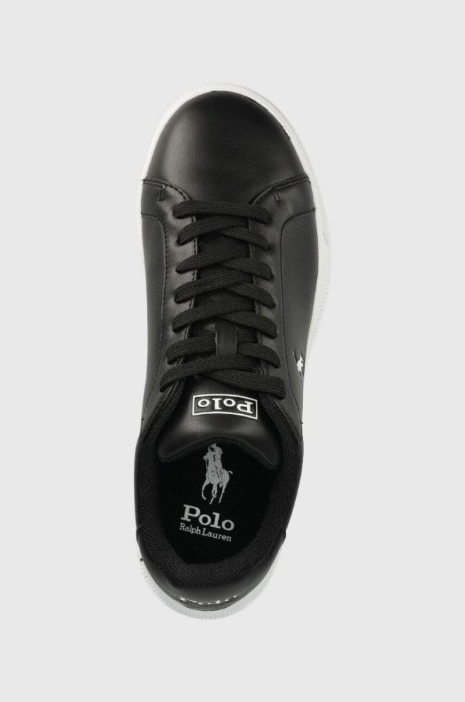 Шкіряні кросівки Polo Ralph Lauren Hrt Ct II колір чорний 809845109009 фото 4