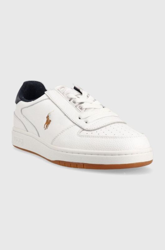 Шкіряні кросівки Polo Ralph Lauren Polo Crt колір білий 809877610001 фото 2