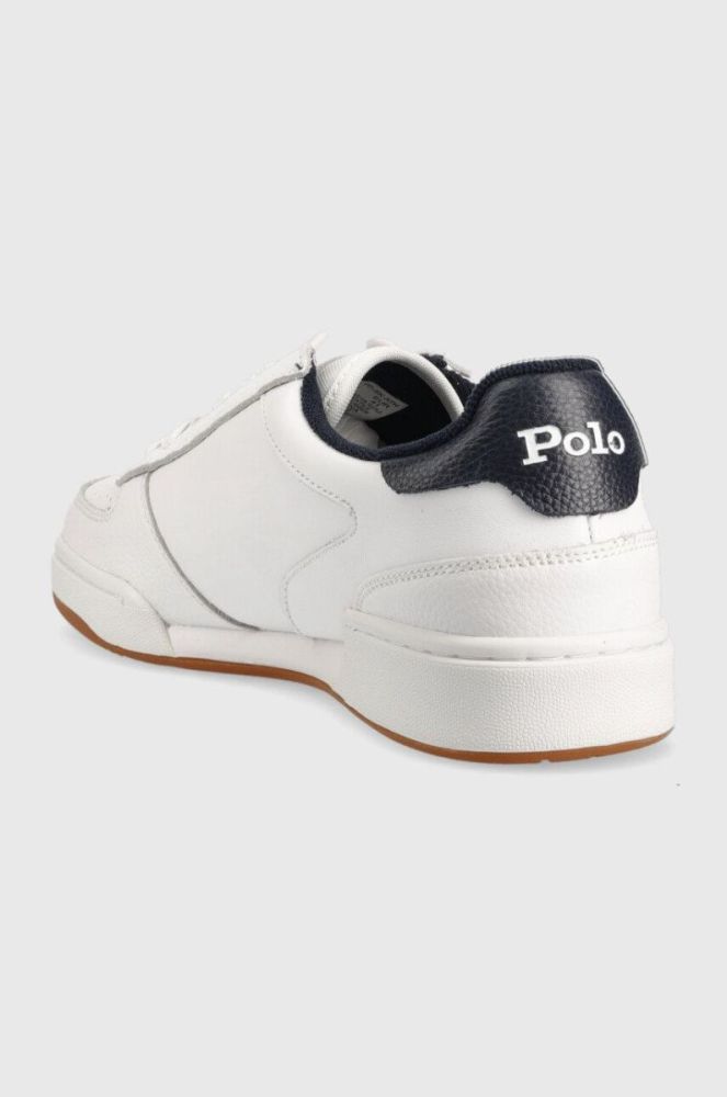 Шкіряні кросівки Polo Ralph Lauren Polo Crt колір білий 809877610001 фото 3