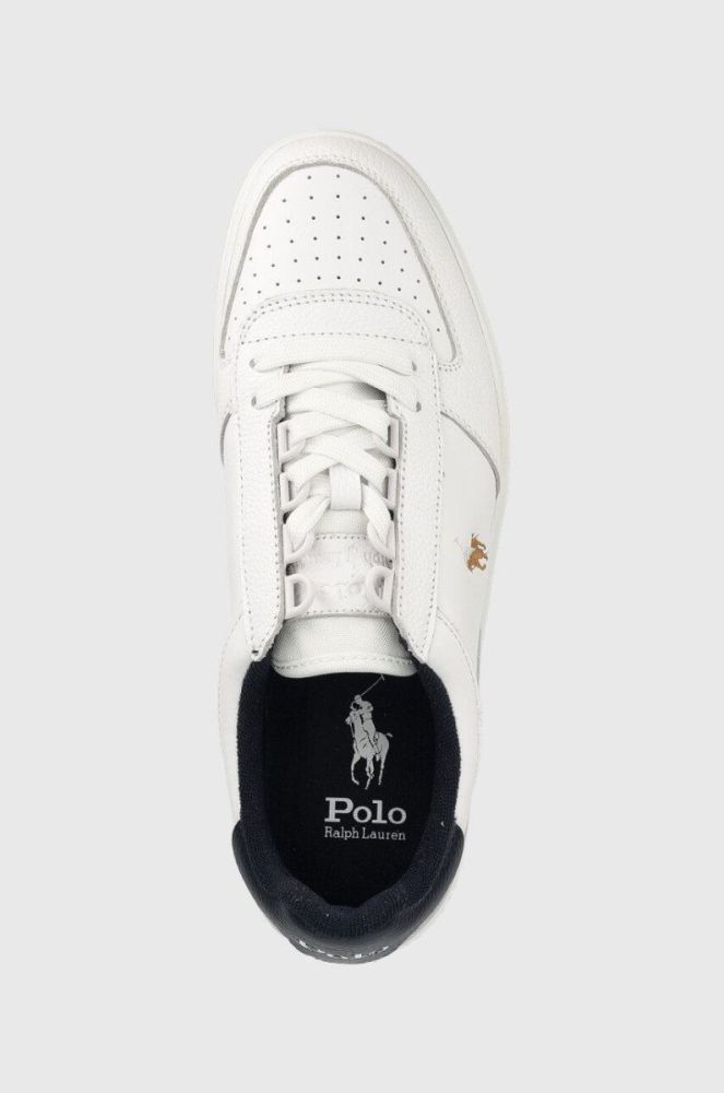 Шкіряні кросівки Polo Ralph Lauren Polo Crt колір білий 809877610001 фото 4
