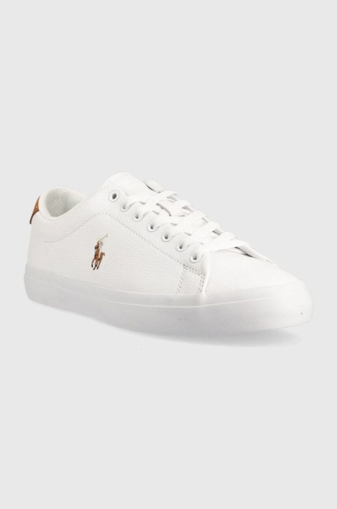 Шкіряні кросівки Polo Ralph Lauren Longwood колір білий 816877702001 фото 2