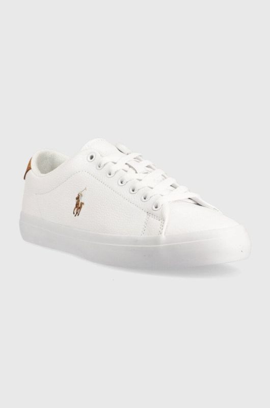 Шкіряні кросівки Polo Ralph Lauren Longwood колір білий 816877702001 фото 2