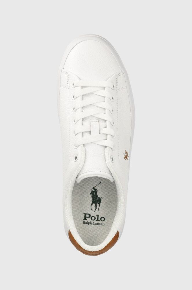Шкіряні кросівки Polo Ralph Lauren Longwood колір білий 816877702001 фото 4