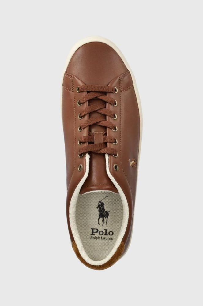 Шкіряні кросівки Polo Ralph Lauren Longwood Longwood колір коричневий 816879935001 фото 4