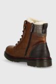 Шкіряні черевики Mustang чоловічі колір коричневий Шкіряні черевики Mustang чоловічі колір коричневий