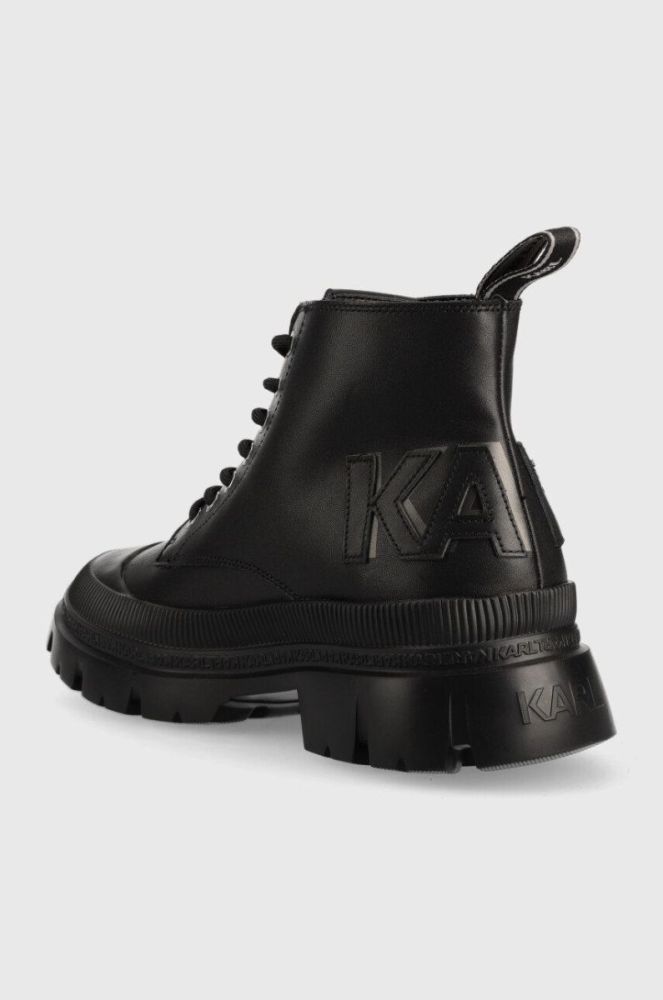 Шкіряні черевики Karl Lagerfeld Trekka Mens чоловічі колір чорний (2781086) фото 3