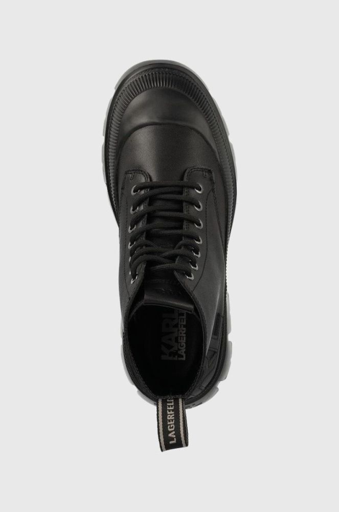 Шкіряні черевики Karl Lagerfeld Trekka Mens чоловічі колір чорний (2781086) фото 4