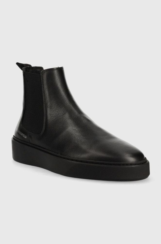 Шкіряні черевики Karl Lagerfeld Flint чоловічі колір чорний фото 2