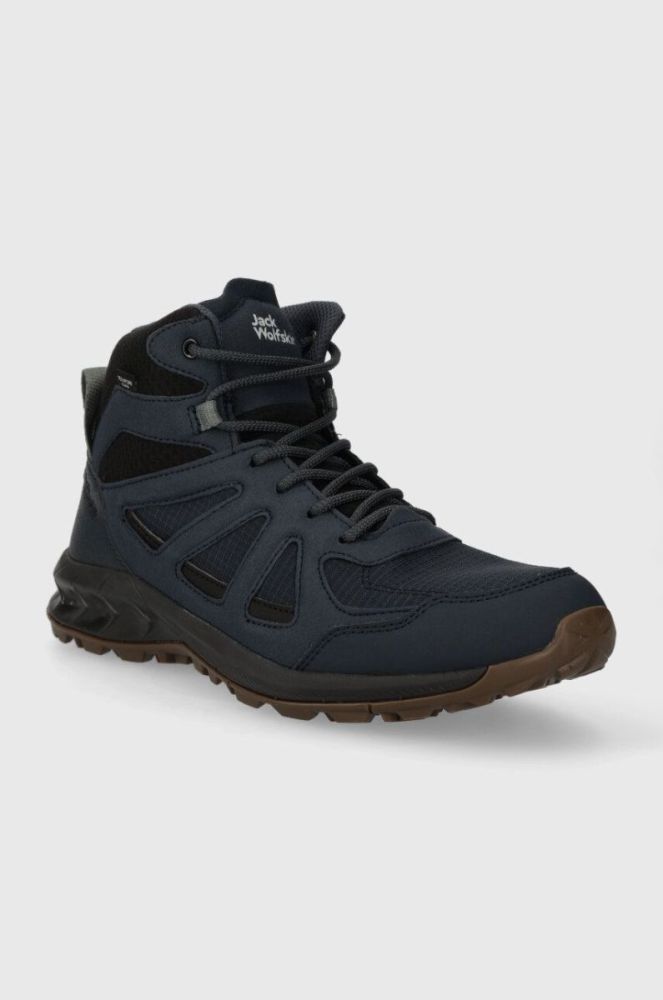Черевики Jack Wolfskin Woodland 2 Texapore Mid чоловічі колір блакитний фото 2