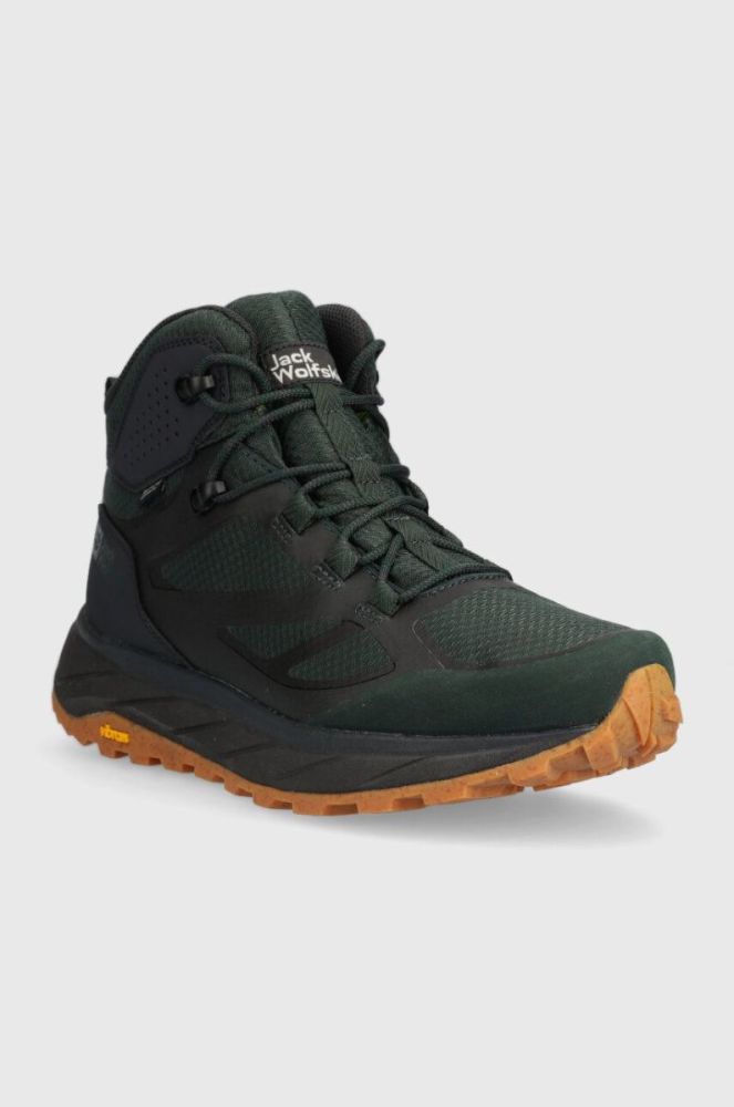 Черевики Jack Wolfskin Terraventure Texapore mid чоловічі колір зелений утеплене фото 2