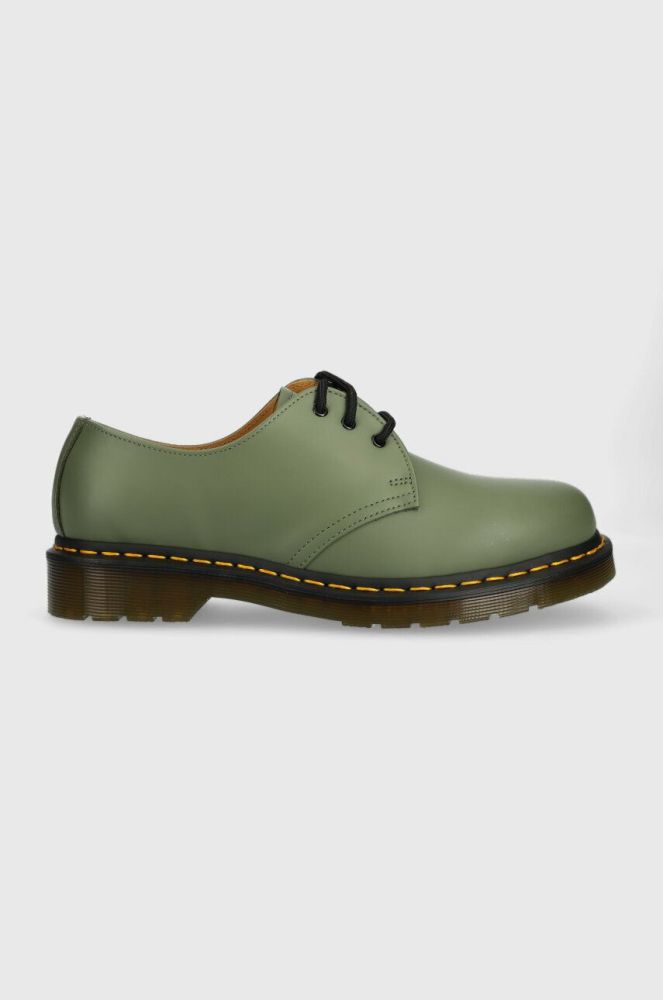 Шкіряні туфлі Dr. Martens 1461 колір зелений