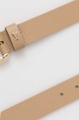 Шкіряний ремінь Patrizia Pepe жіночий колір бежевий (3376336)