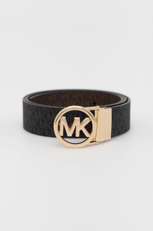 Двосторонній ремінь жіночий зі штучної шкіри MICHAEL Michael Kors колір коричневий