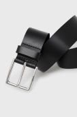 Шкіряний ремінь BOSS чоловічий колір чорний (2523015)