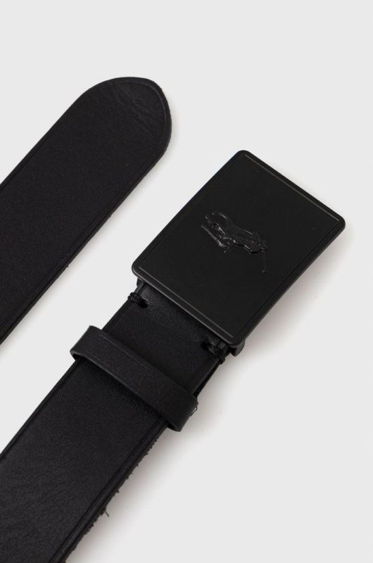 Шкіряний ремінь Polo Ralph Lauren чоловічий колір чорний (2698747) фото 2