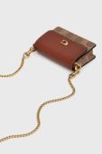 Шкіряний гаманець Coach колір коричневий