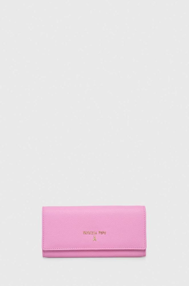 Шкіряний гаманець Patrizia Pepe жіночий колір рожевий (3517377)