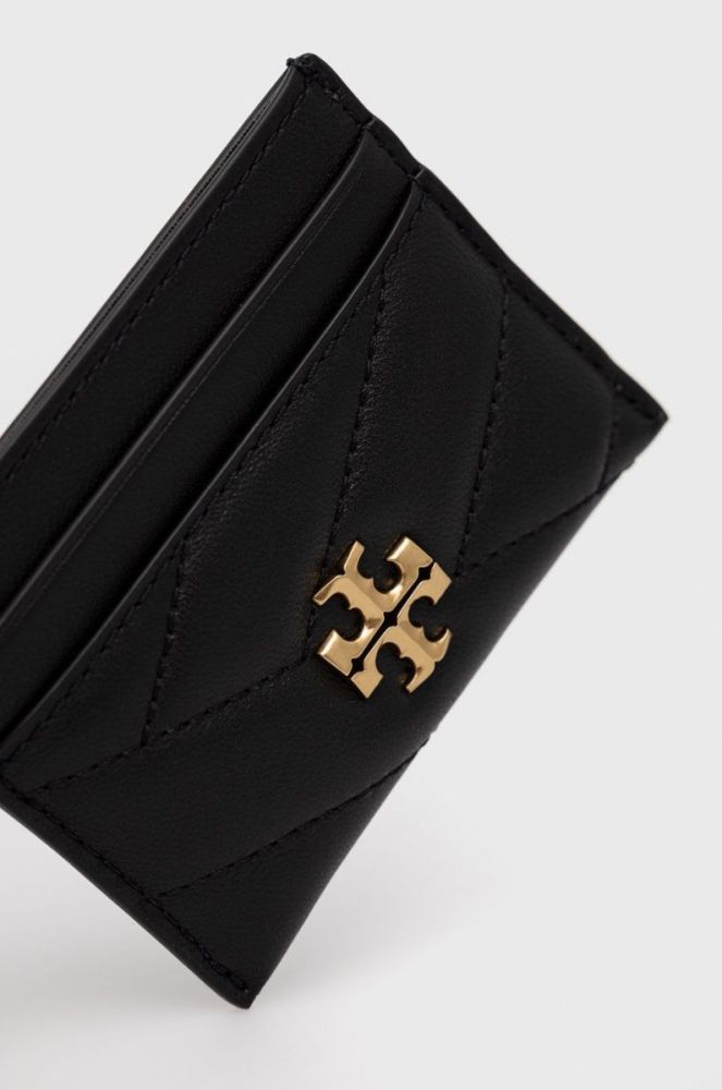 Шкіряний чохол на банківські карти Tory Burch жіночий колір чорний (2496495) фото 2
