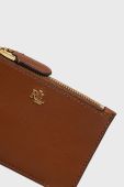 Шкіряний чохол на банківські карти Lauren Ralph Lauren жіночий колір коричневий (2467441)