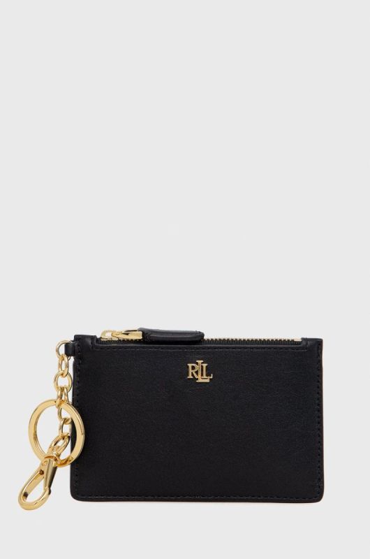 Шкіряний чохол на банківські карти Lauren Ralph Lauren жіночий колір чорний (2467442)