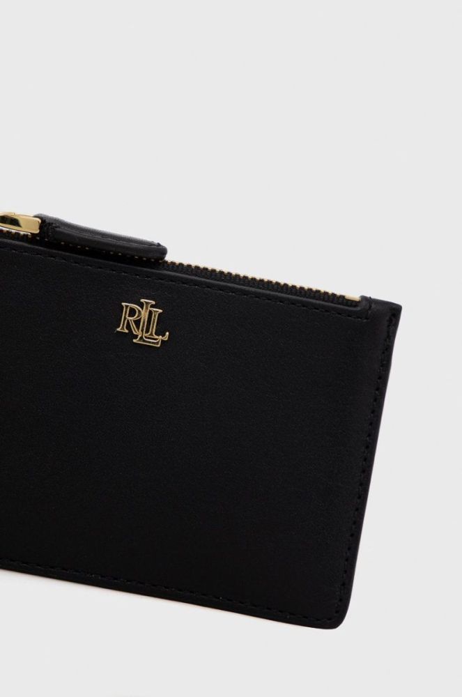Шкіряний чохол на банківські карти Lauren Ralph Lauren жіночий колір чорний (2467442) фото 3