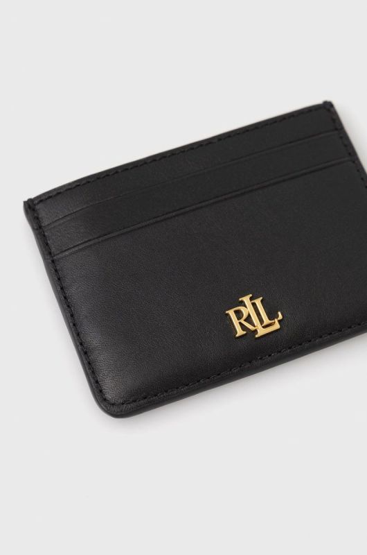 Шкіряний чохол на банківські карти Lauren Ralph Lauren жіночий колір чорний (2534984) фото 2