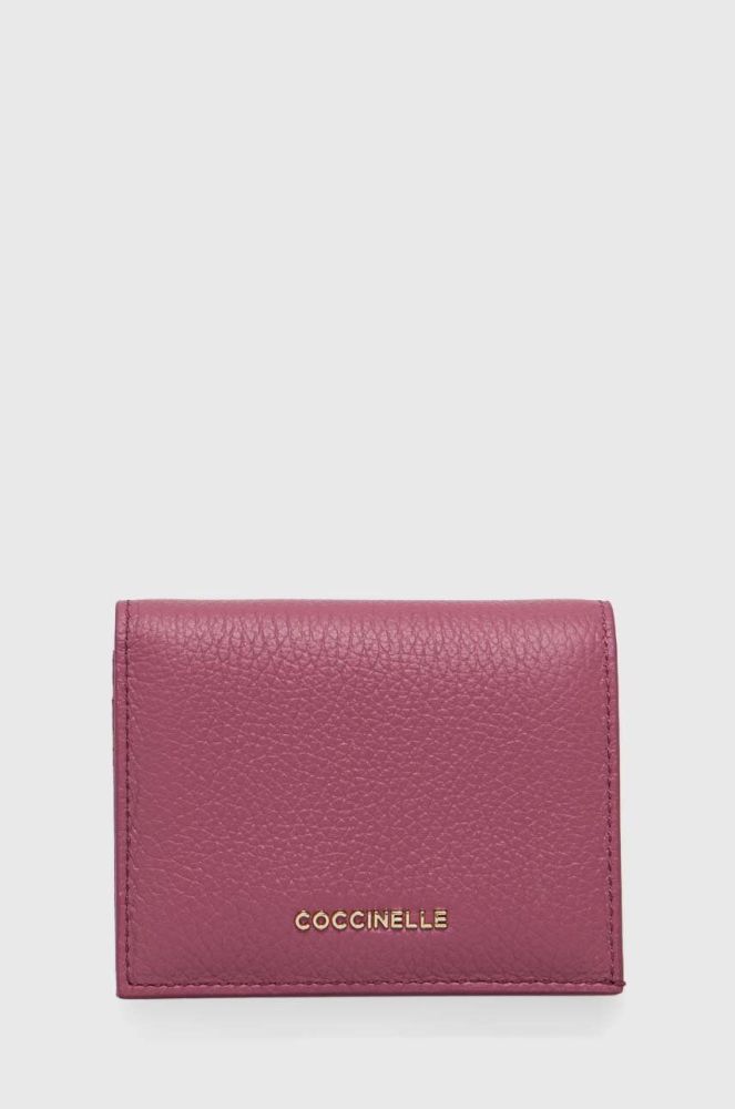 Шкіряний гаманець Coccinelle жіночий колір чорний (3376355)