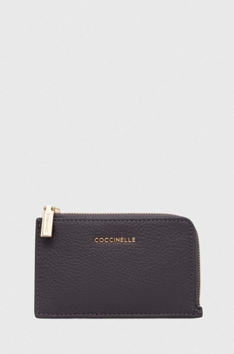 Шкіряний гаманець Coccinelle жіночий колір чорний (3376357)