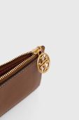 Шкіряний гаманець Tory Burch жіночий колір коричневий