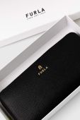 Шкіряний гаманець Furla жіночий колір чорний (2840737)