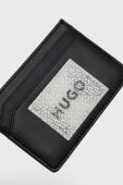 Шкіряний чохол на банківські карти HUGO чоловічий колір чорний (2559000)