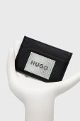 Шкіряний чохол на банківські карти HUGO чоловічий колір чорний (2559000)