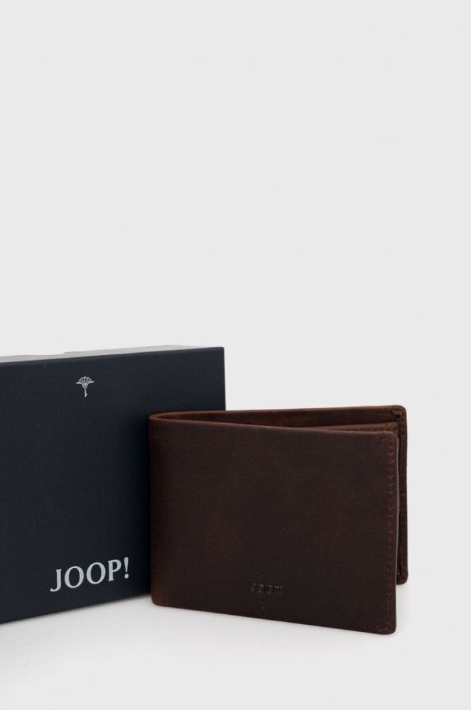 Шкіряний гаманець Joop! чоловічий колір коричневий (2466716) фото 4