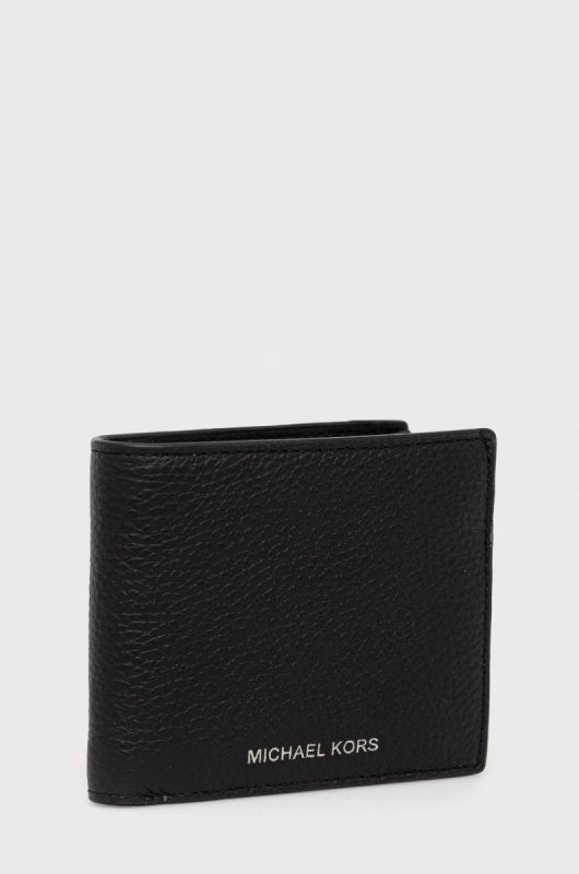 Шкіряний гаманець Michael Kors чоловічий колір чорний (2634955) фото 2