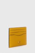 Шкіряний чохол на банківські карти Coach чоловічий колір жовтий