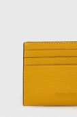 Шкіряний чохол на банківські карти Coach чоловічий колір жовтий