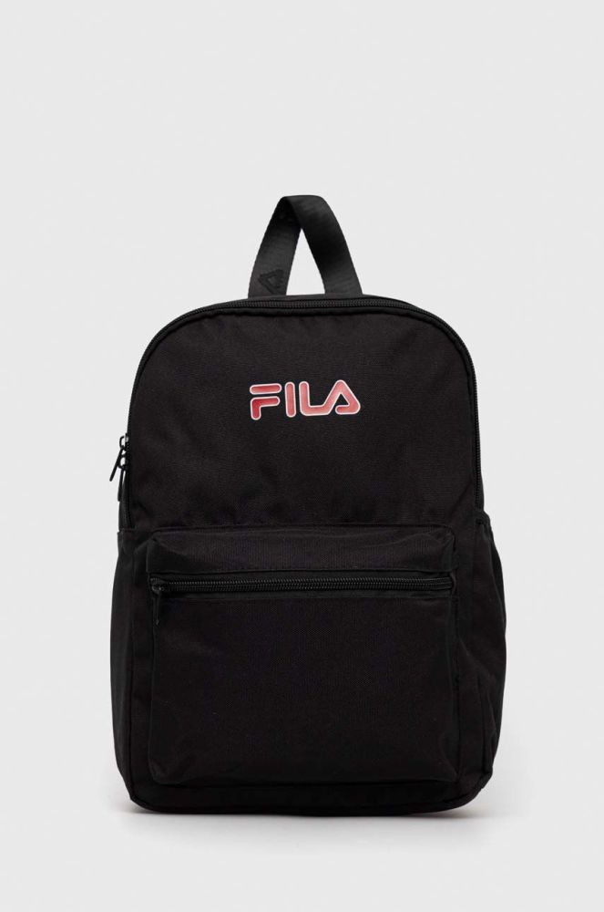 Дитячий рюкзак Fila колір чорний малий з принтом