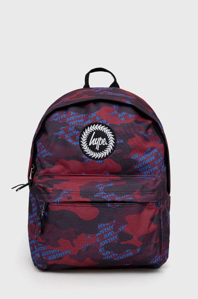 Дитячий рюкзак Hype Burgundy & Blue Logo Camo Twlg-758 колір бордовий великий візерунок