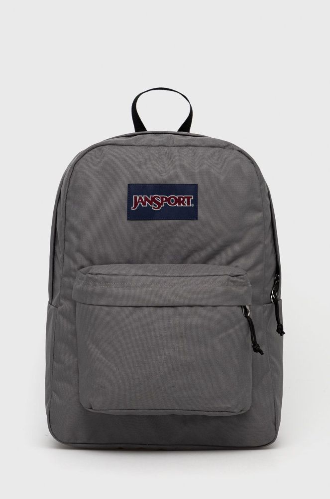 Рюкзак Jansport колір сірий великий однотонний