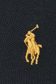 Бавовняне поло Polo Ralph Lauren колір чорний однотонний (2804960)
